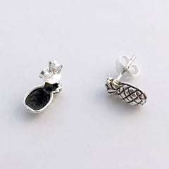 Sterling Silver pineapple stud earrings-pineapples, food, hospitality, Hawaii