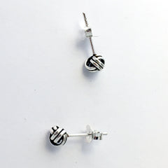 Sterling Silver Celtic Knot stud earrings- sailor, sailing, knots, studs, ball