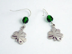 Sterling Silver medium  Shamrock dangle  Earrings-  Irish- Celtic- St Patrick's