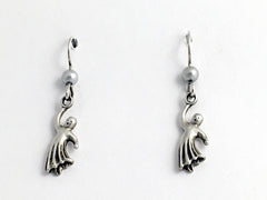 Sterling silver ghost dangle earring-Halloween,ghoul, spirit, spook, ghosts,