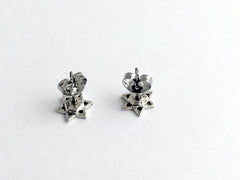 Sterling Silver & Surgical Steel Star of David stud earrings- judiaca, jewish