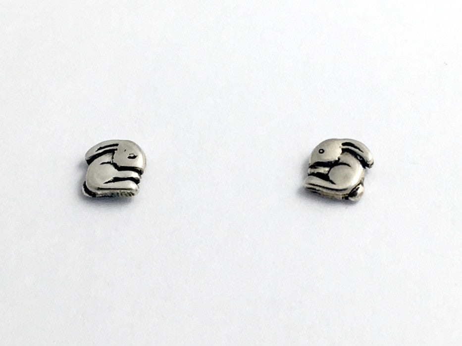 Sterling Silver and Surgical Steel Bunny Rabbit stud earrings- Rabbits, bunnies